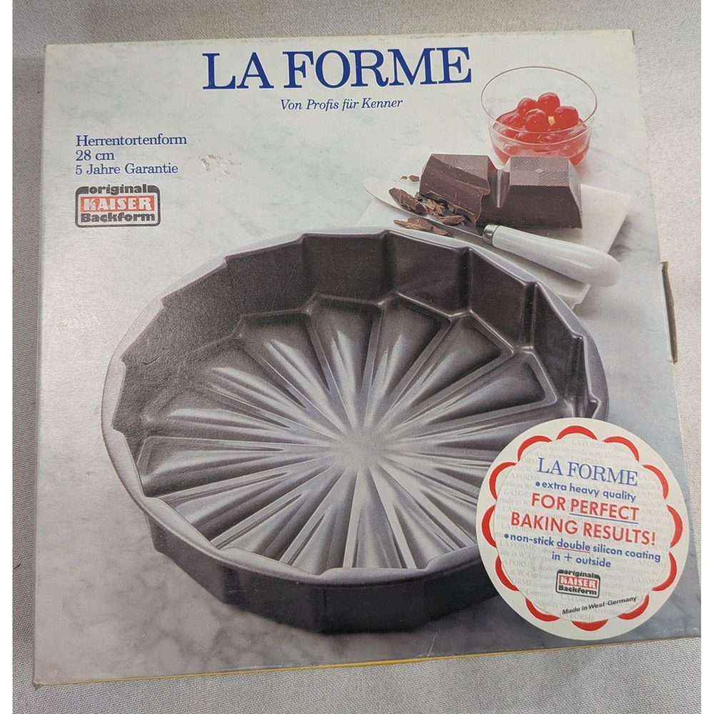 Kaiser La Forme Flan Case Pan 28cm Gray New West Germany Herrentortenform 630236